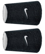 Nike Sweatband Swoosh Classic Reversible Doublewide Jumbo (Cotton Blend) 2025 black/white - 2 pieces